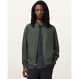ALL SAINTS Reversible Basset Bomber Dull Green & Black Men's Sz L